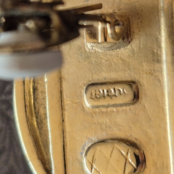 Vintage Fitfth Avenue BUTTLER AUTHENTIC  CARNELIAN Gold Orange Clip-On Earrings - Picture 3 of 8